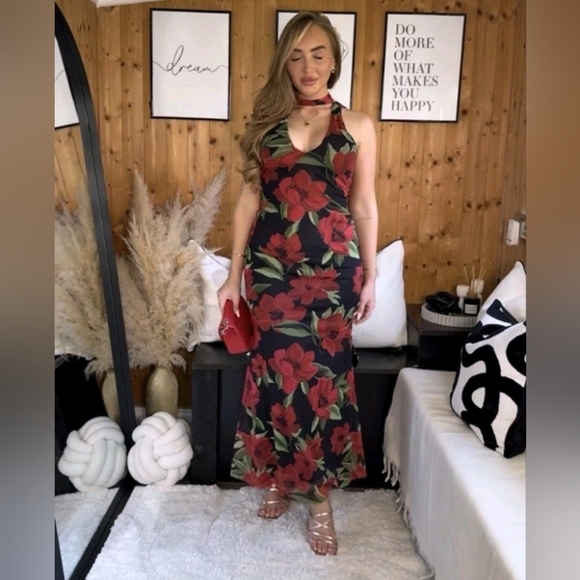 Zara Floral Print Tulle Scarf Dress - Picture 5 of 13